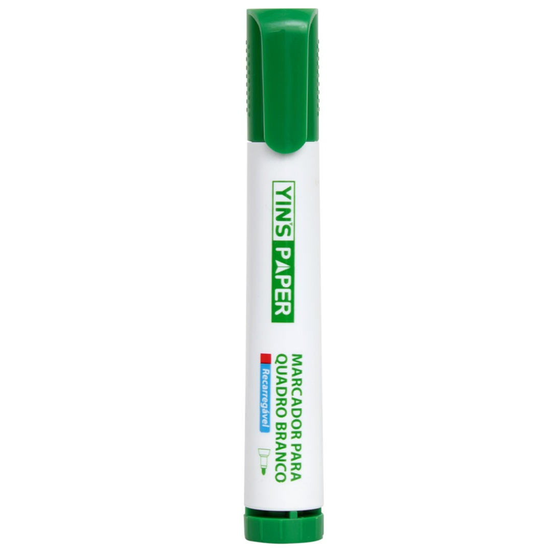 Marcador Para Quadro Branco Recarregável Verde Yins