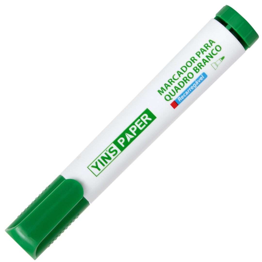 Marcador Para Quadro Branco Recarregável Verde Yins