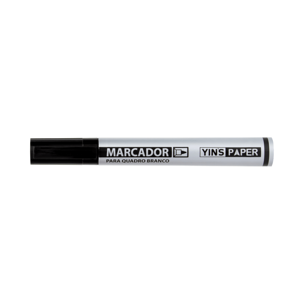 Marcador Para Quadro Branco Preto Yins