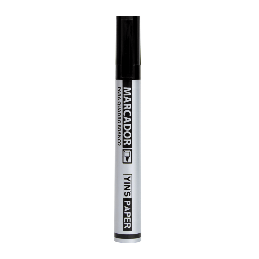 Marcador Para Quadro Branco Preto Yins