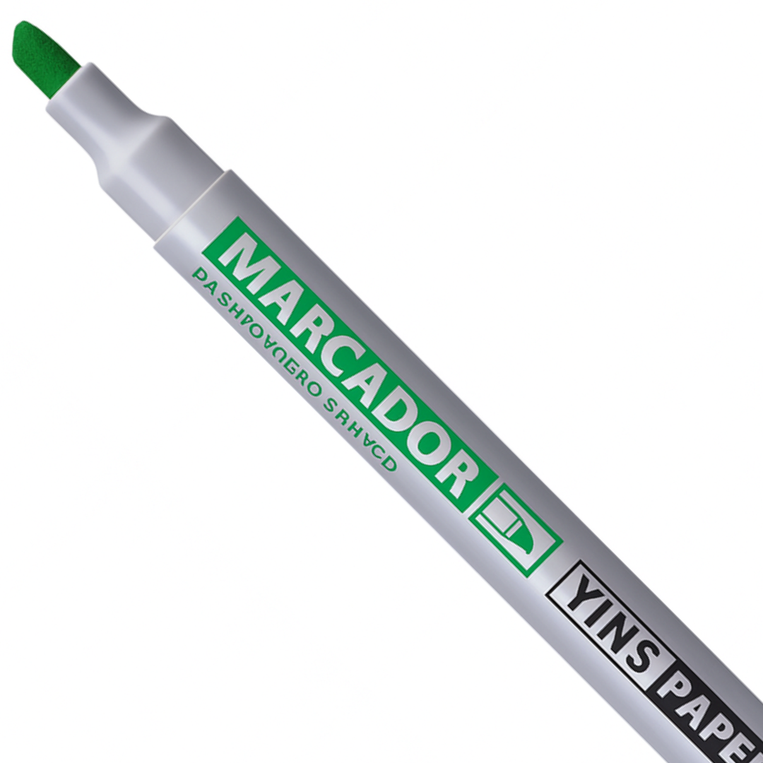Marcador P/Qd Branco Verde Yins