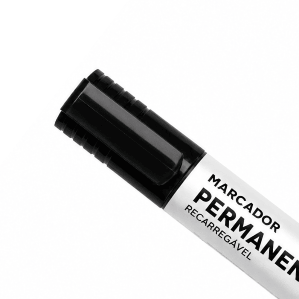 Marcador Permanente Recarregável Preto Yins