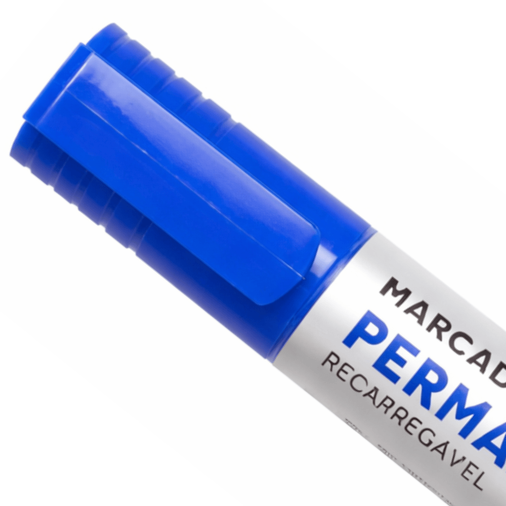 Marcador Permanente Recarregável Azul Yins