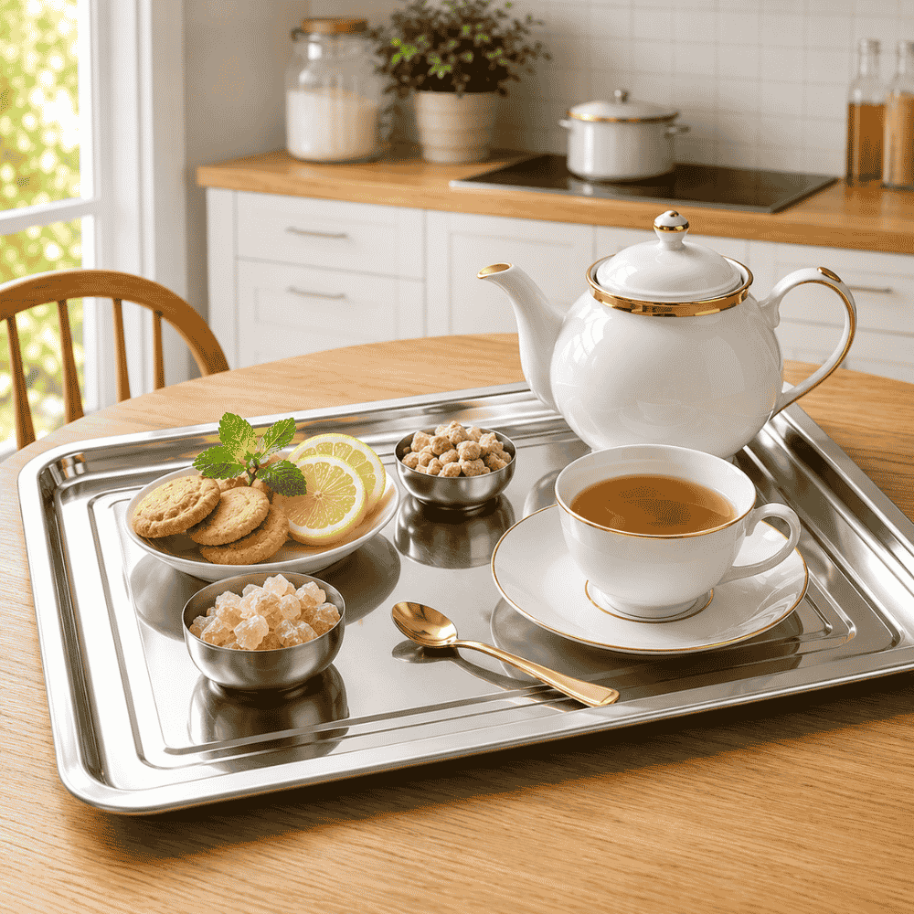 Bandeja para Servir Inox 50x35cm Yins
