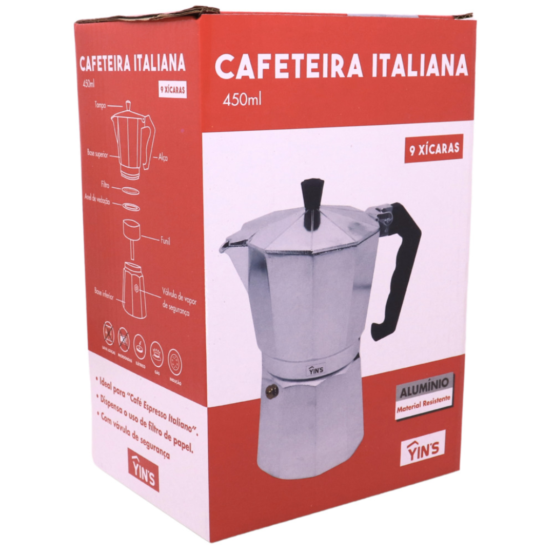 Cafeteira Italiana 9 Xícaras Polida Yns