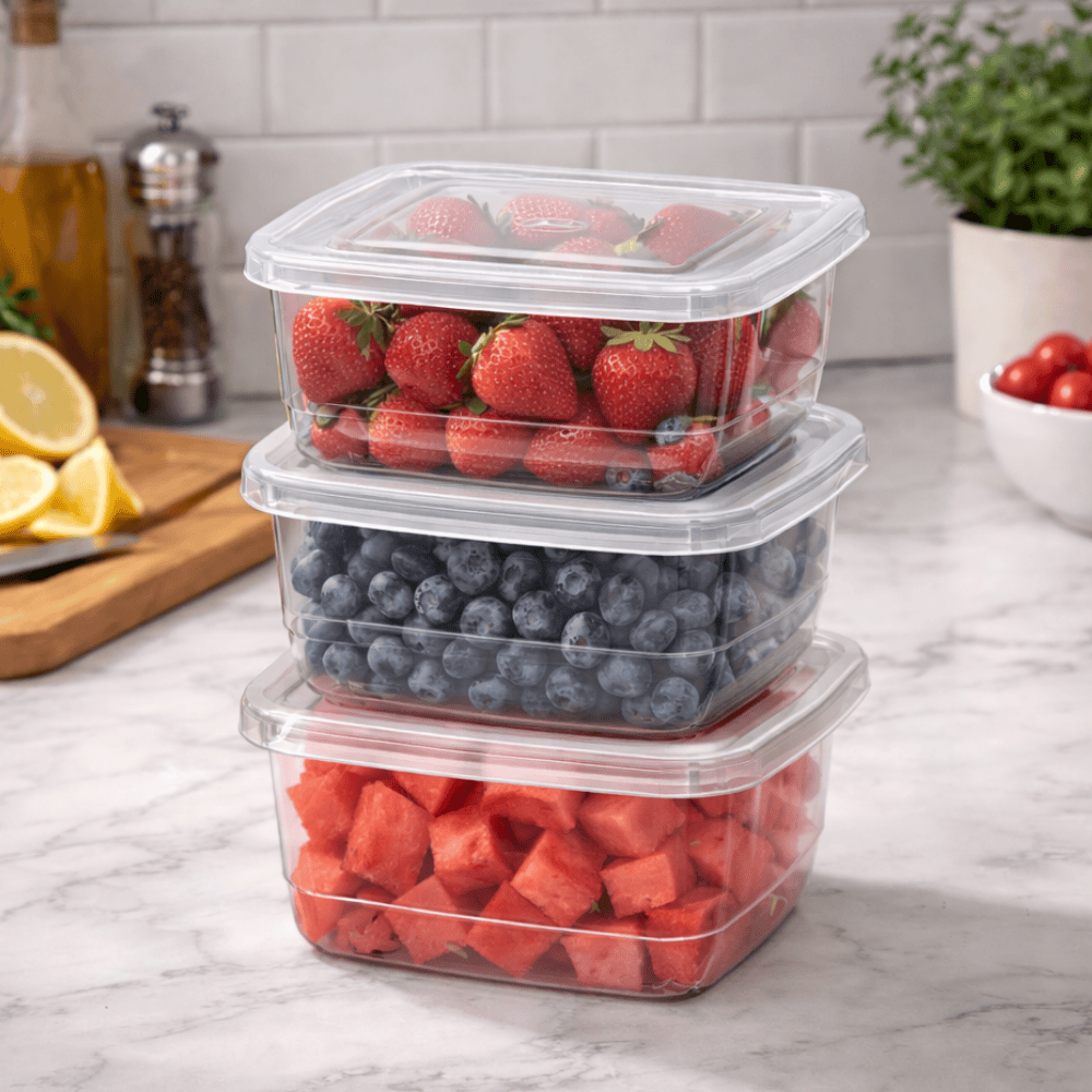 Conj Pote Quadrado Mini 3Pcs Ercaplast