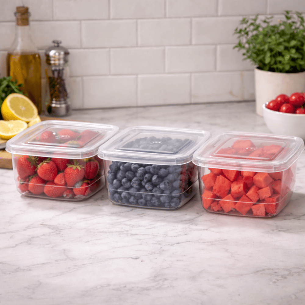 Conj Pote Quadrado Mini 3Pcs Ercaplast