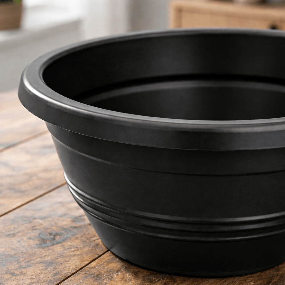 Vaso Redondo Cuia Preto 3 Litros Ercaplast