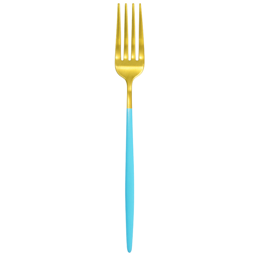 Garfo De Mesa Tiffy Dourado Inox Chazak