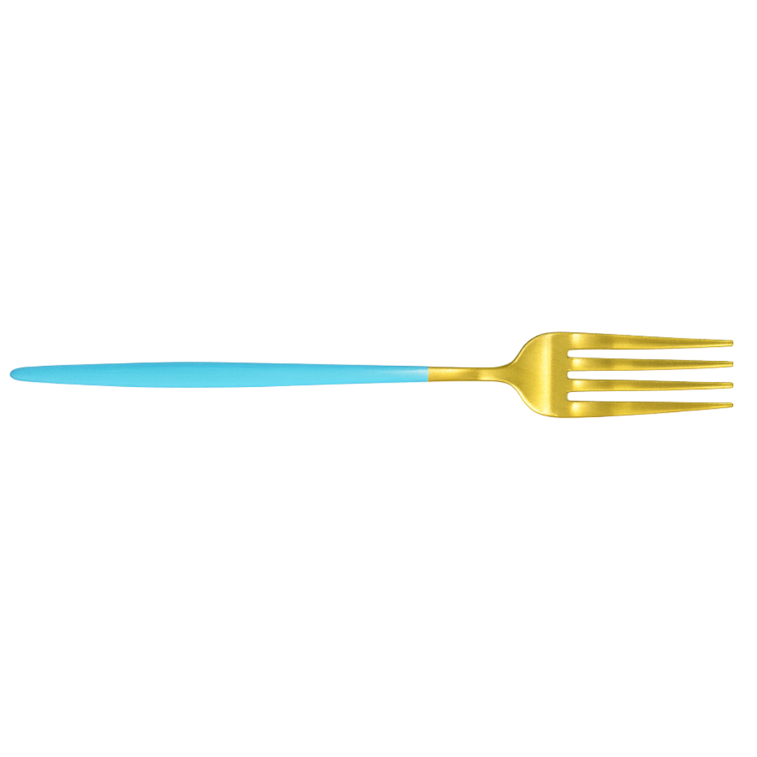 Garfo De Mesa Tiffy Dourado Inox Chazak