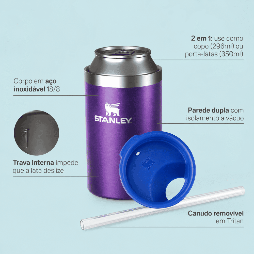 Porta Latas Térmico Stanley Carnaval Azul 295ml