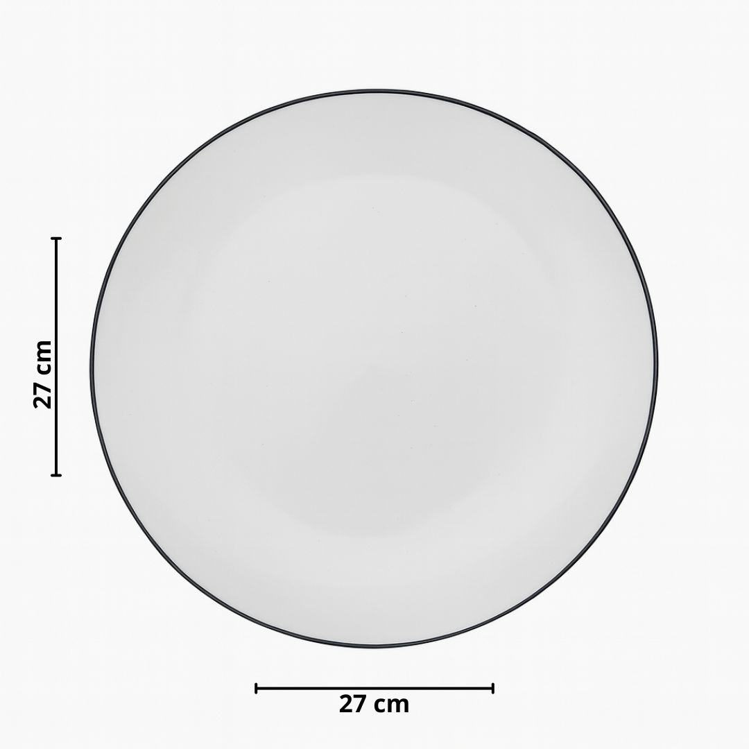 Prato Raso Legacy Silver 27Cm Branco Full Fit