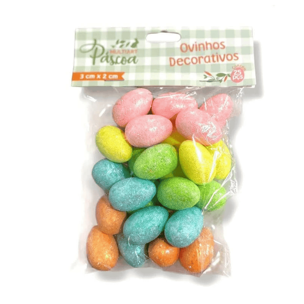 Enfeite Decorativo Ovinhos De Páscoa Multiart