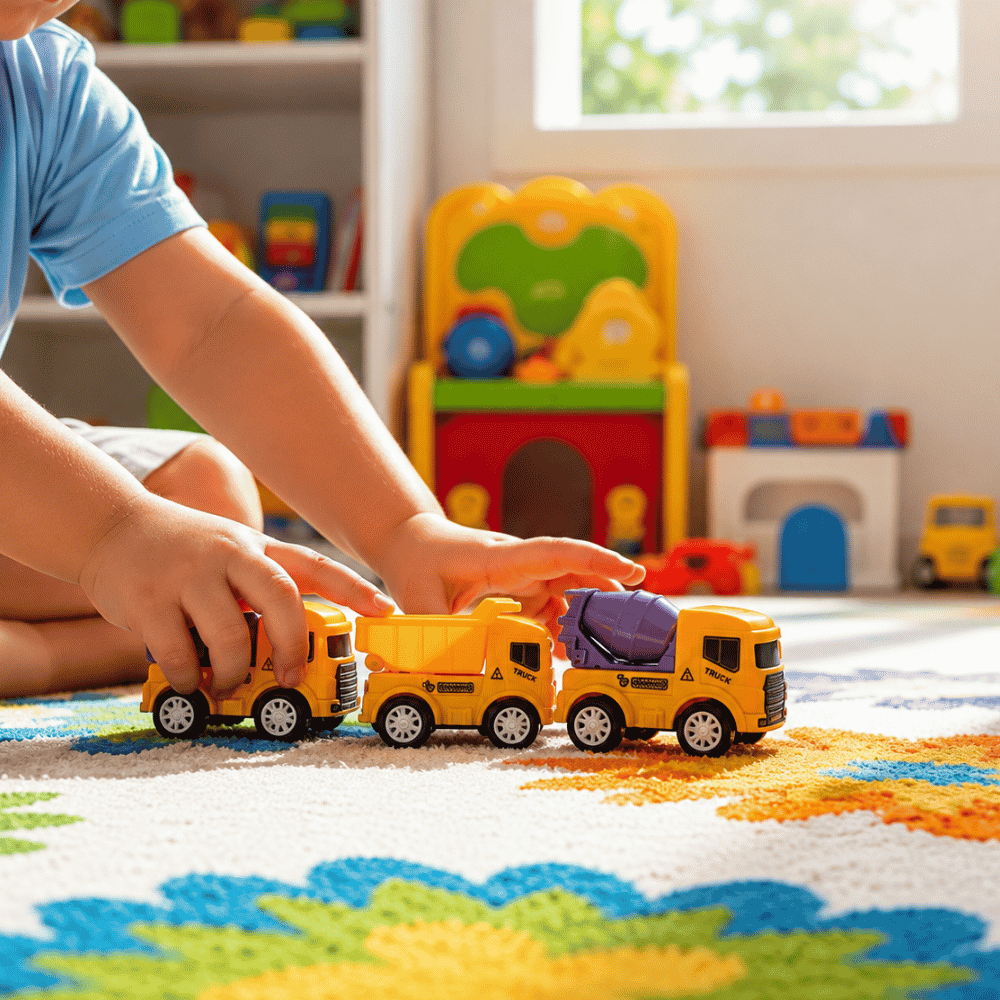 Kit 3 Mini Caminhões de Construção Ark Toys