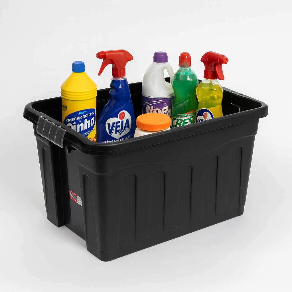 Caixa Organizadora 95L Black Injeplastec