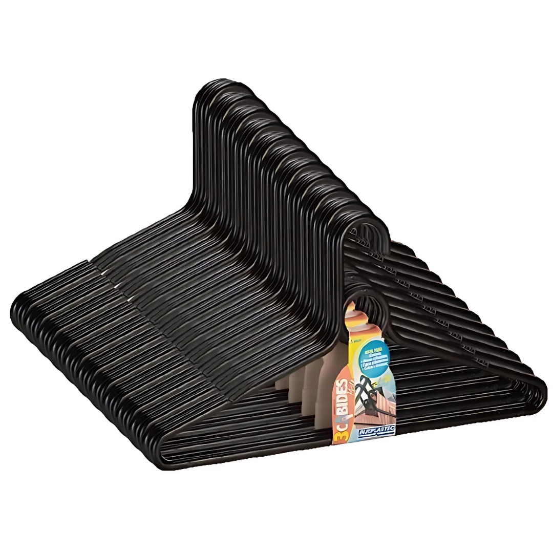 Cabide Black C/3 Pecas Injeplastec