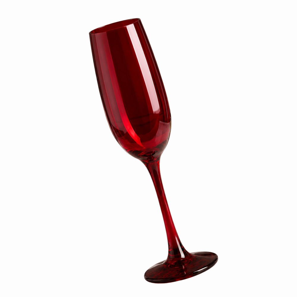 Taça para Champanhe Gourmet Vermelha 200ml Coliseu