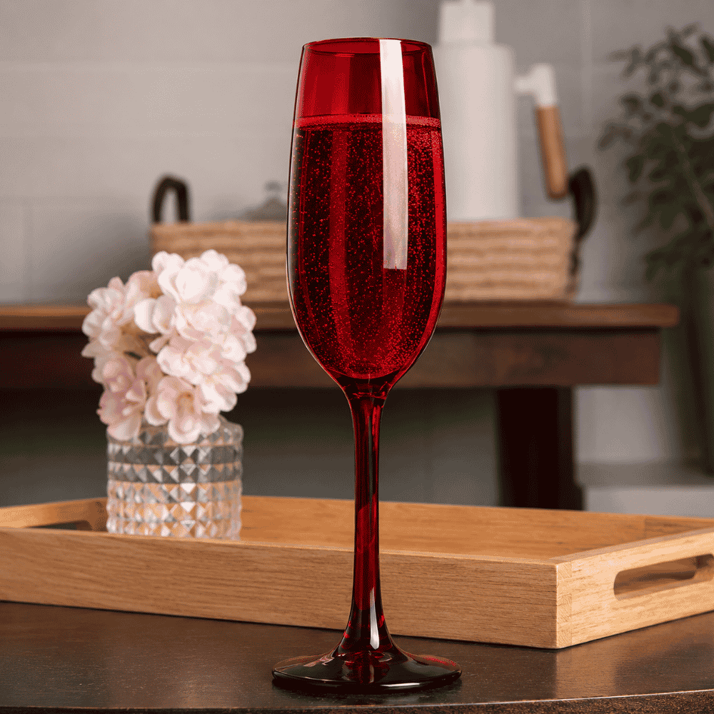 Taça para Champanhe Gourmet Vermelha 200ml Coliseu