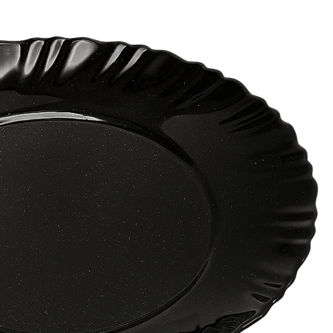 Prato Raso 26,7Cm Petals Black Opaline Yins