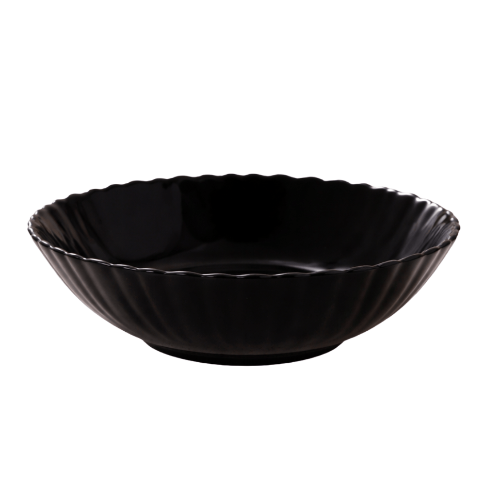 Bowl 670Ml Petals Opaline Preto Yins