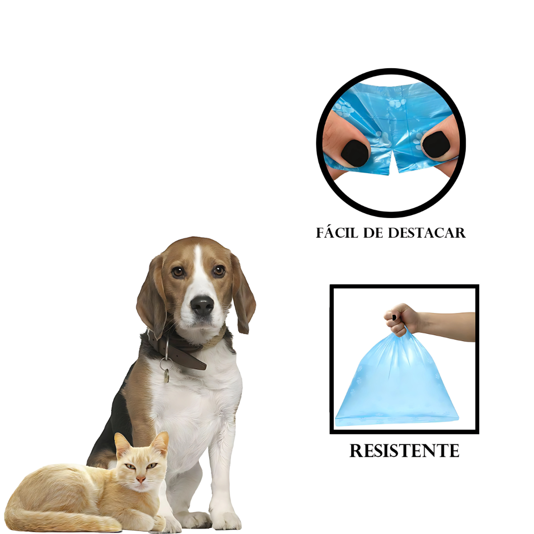 Kit 4 Rolos Sacos De Lixo Para Pet