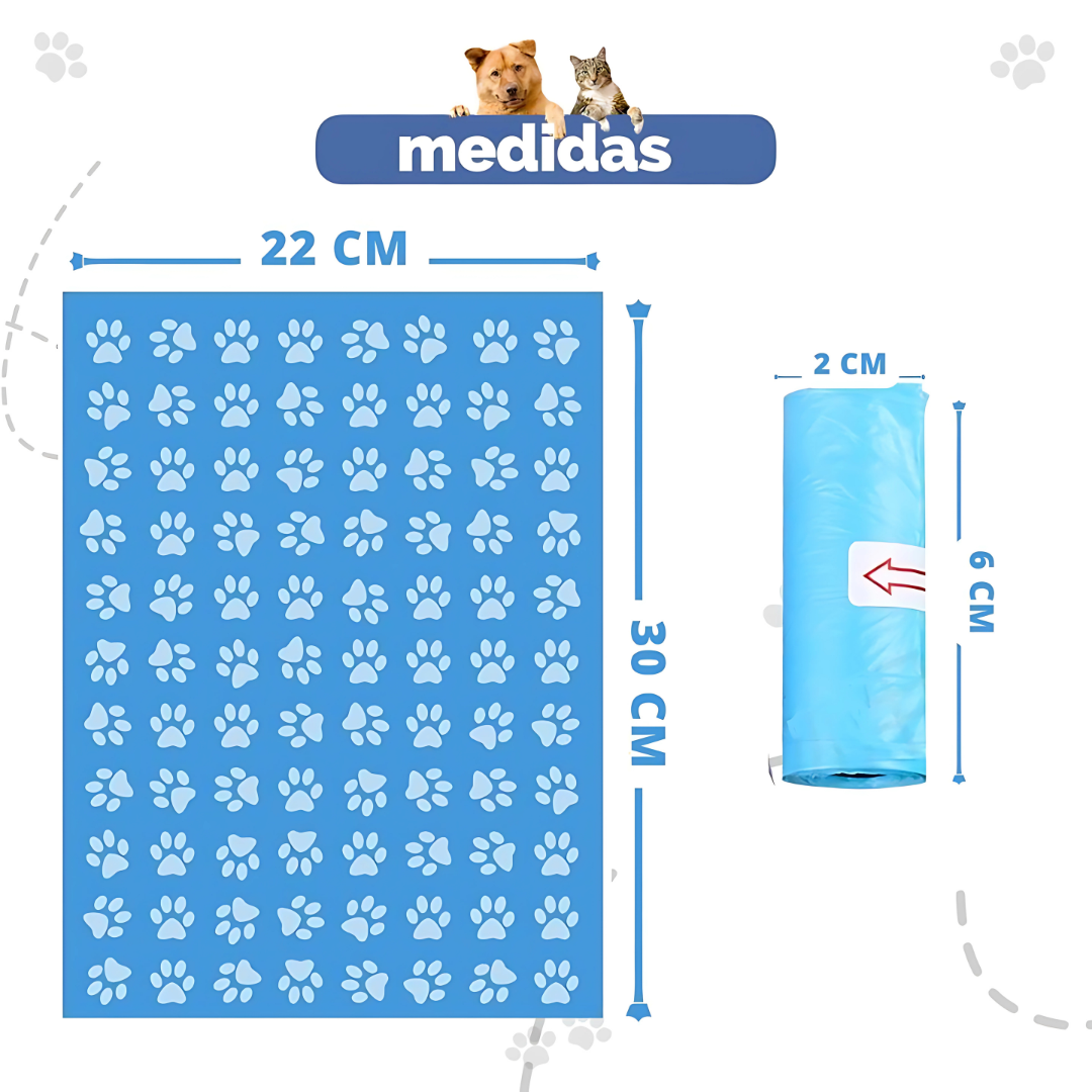 Kit 4 Rolos Sacos De Lixo Para Pet
