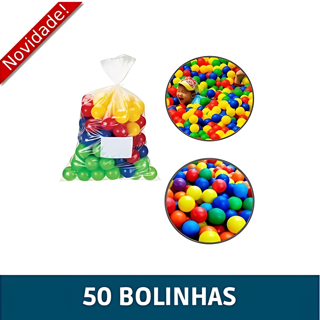 Kit 50 Bolinhas Piscina Apolo