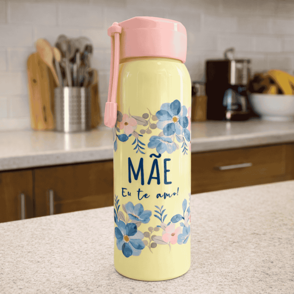 Garrafa de Alumínio 600ml Mãe Interponte