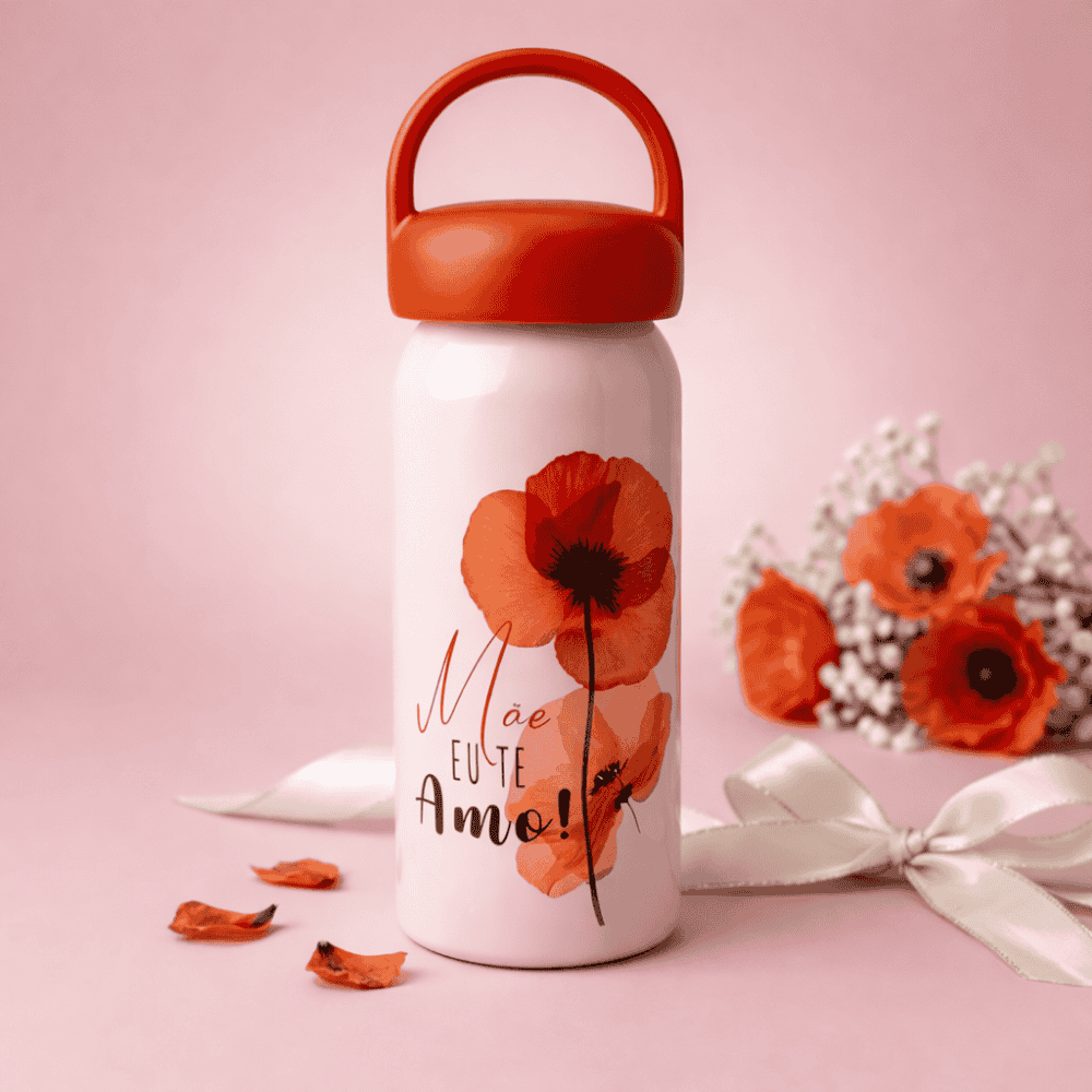 Garrafa de Alumínio 600ml Mãe Interponte