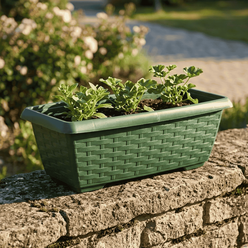 Floreira Retangular Rattan 8,5L Color Pratic