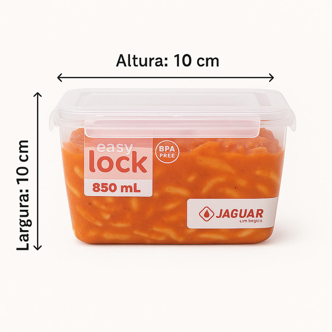 Pote Com Trava 850Ml Jaguar