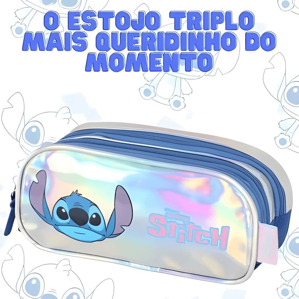 Estojo Prata Stitch