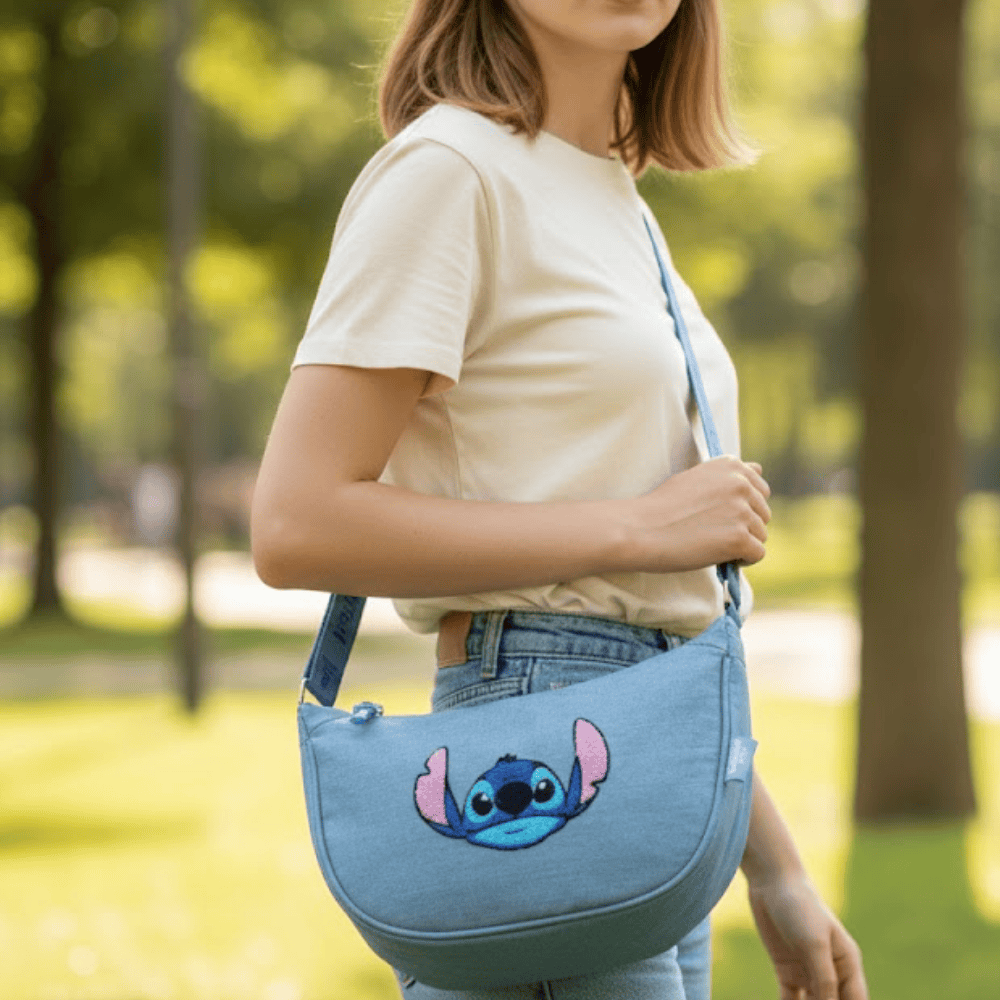 Bolsa Sintética Stitch Azul