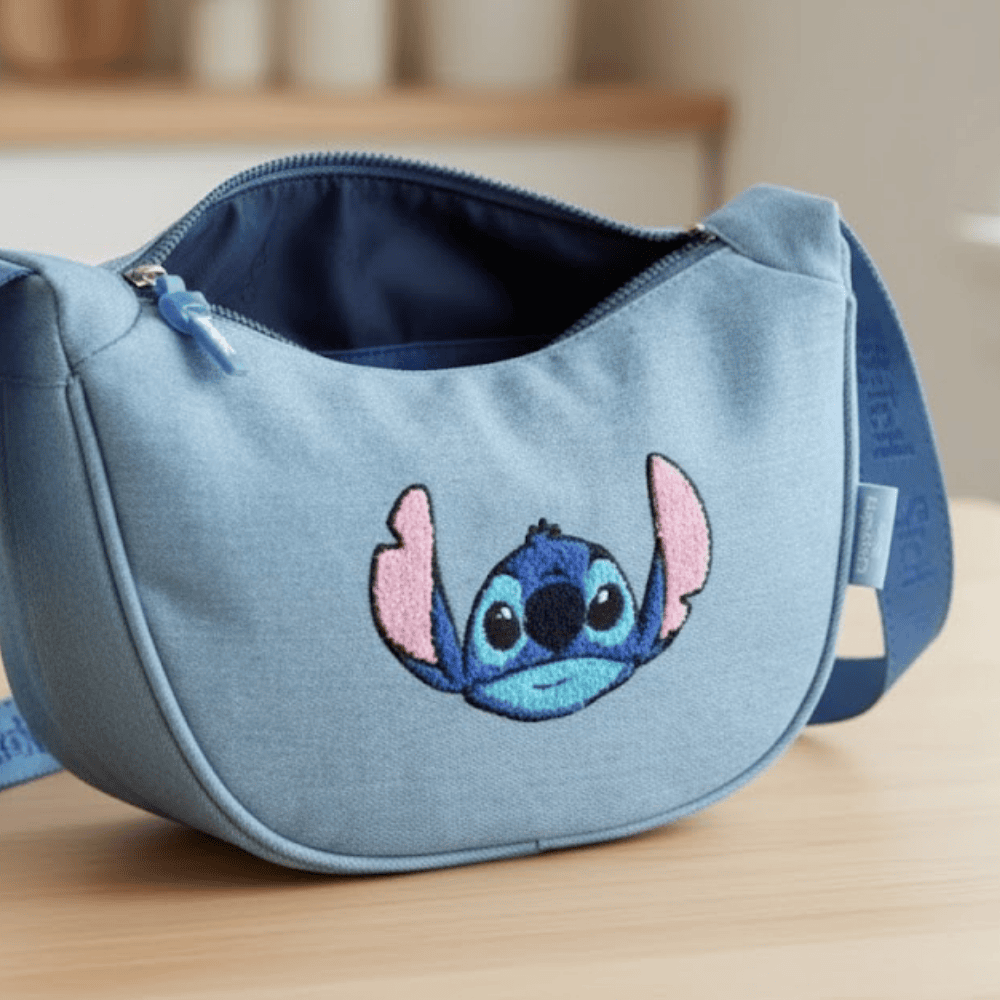 Bolsa Sintética Stitch Azul