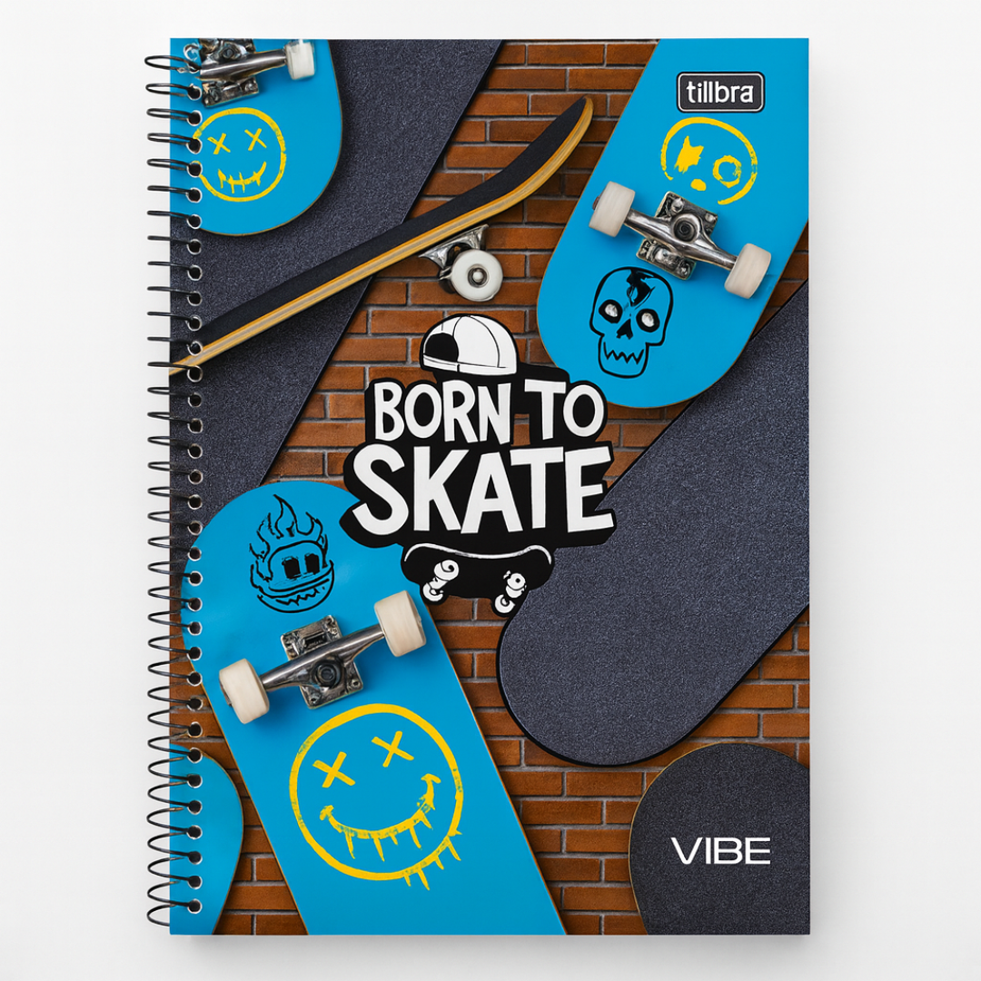 Caderno Vibe Masc 160Fls Tilibra