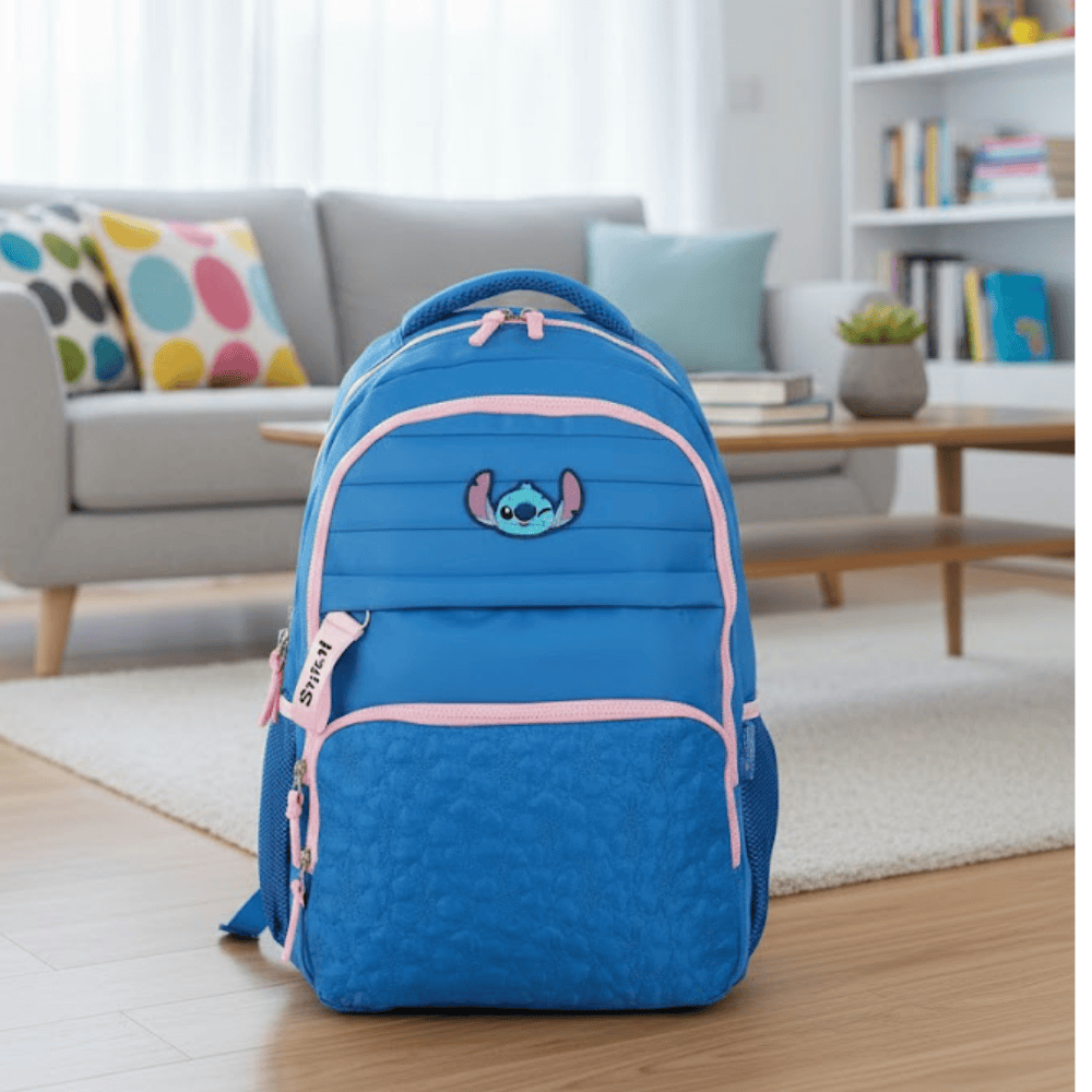 Mochila Laptop Stitch Azul