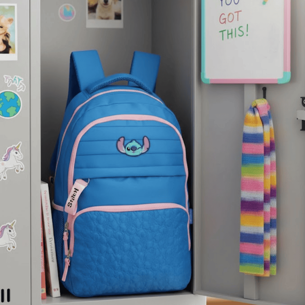 Mochila Laptop Stitch Azul
