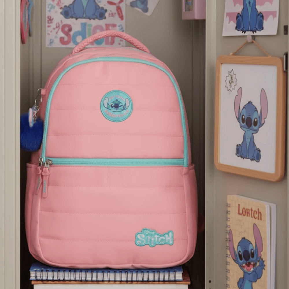Mochila Laptop Stitch Salmão