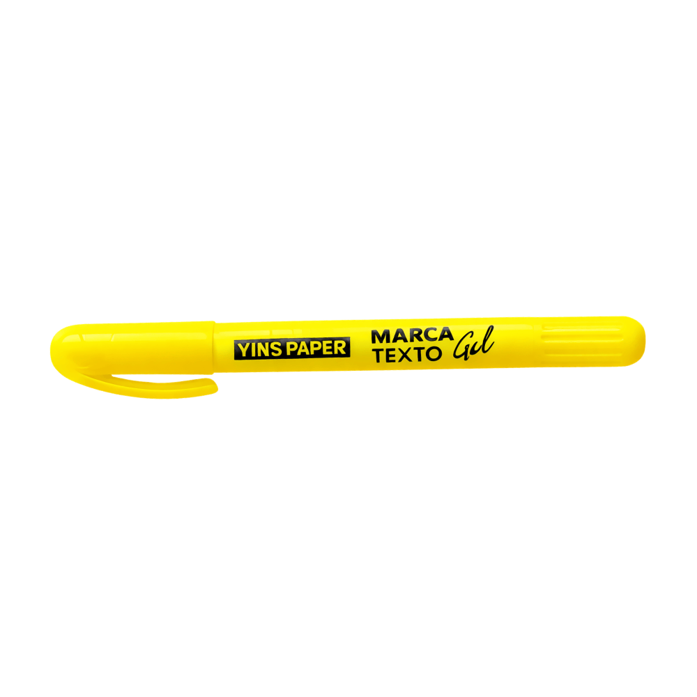 Marca Texto Em Gel Amarelo Yins