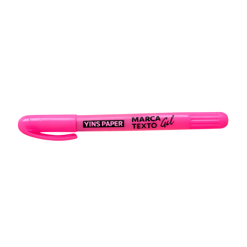 Marca Texto Em Gel Rosa Yins