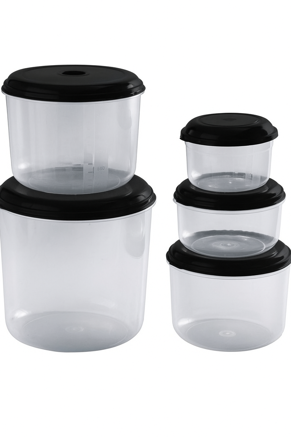 Conjunto Mantimento 5 Potes Redondos Giplast
