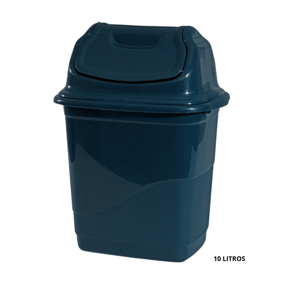 Lixeira Retangular 10L Com Tampa Basculante Giplast