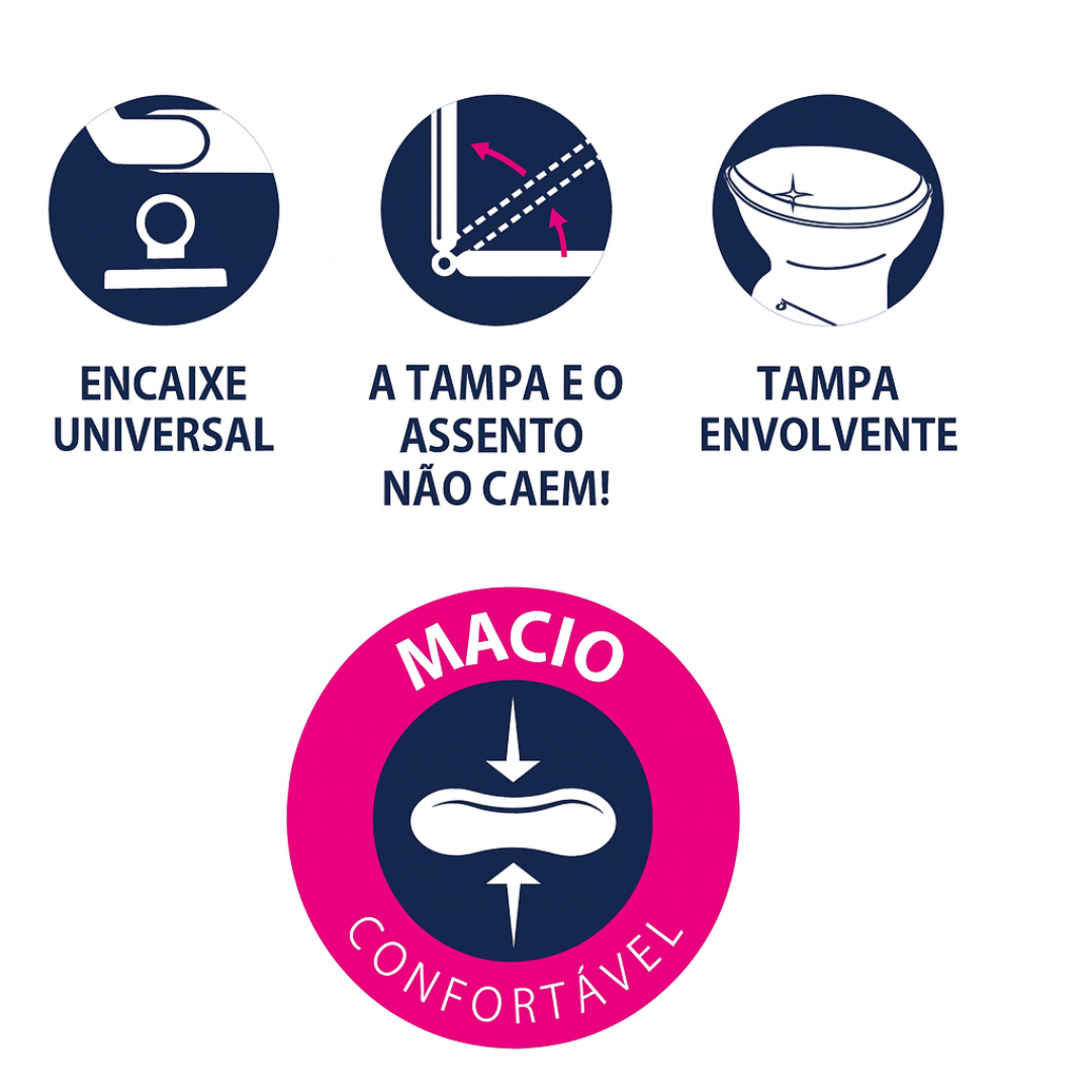 Assento Sanitário Almofadado Básico Atlas