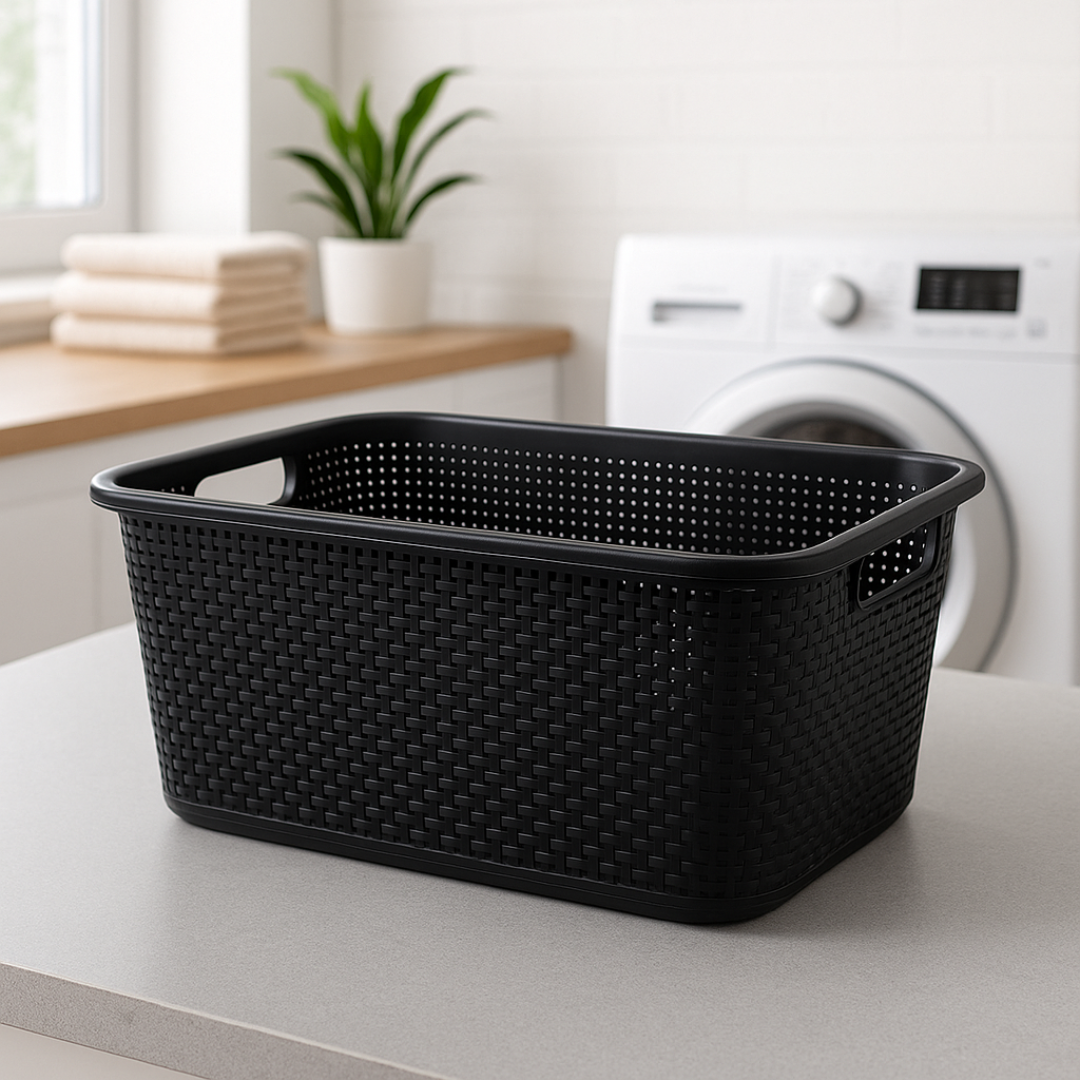 Organizador Ratan Retangular 26L Preto Pratic