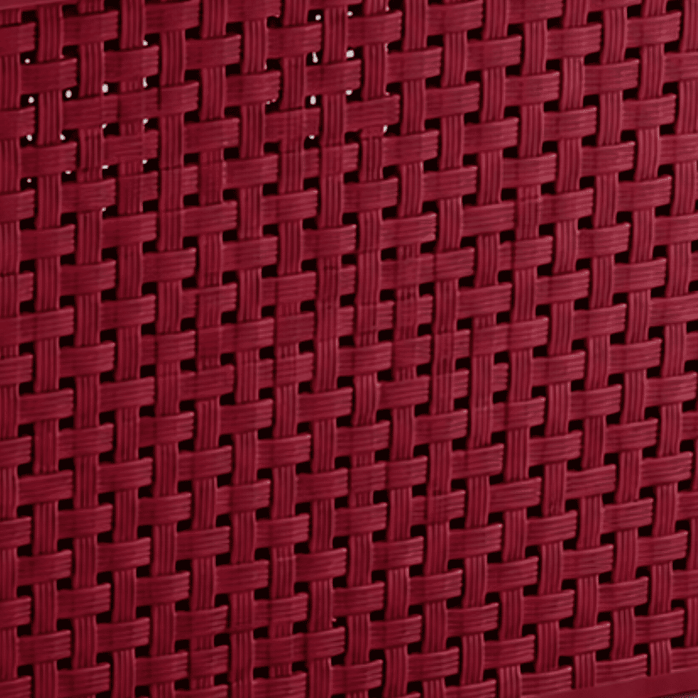 Organizador Rattan Retangular 14L Vermelho Pratic