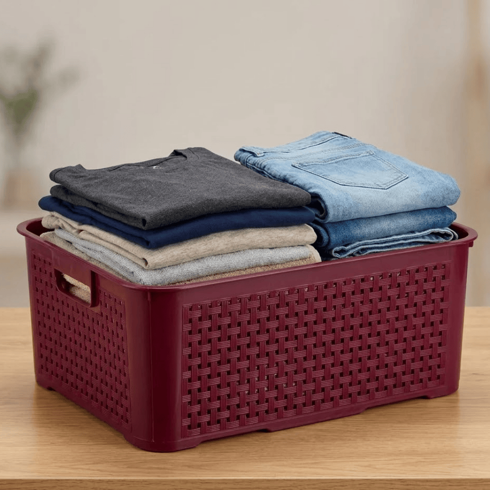Organizador Retangular Ratan 10L Vermelho Pratic