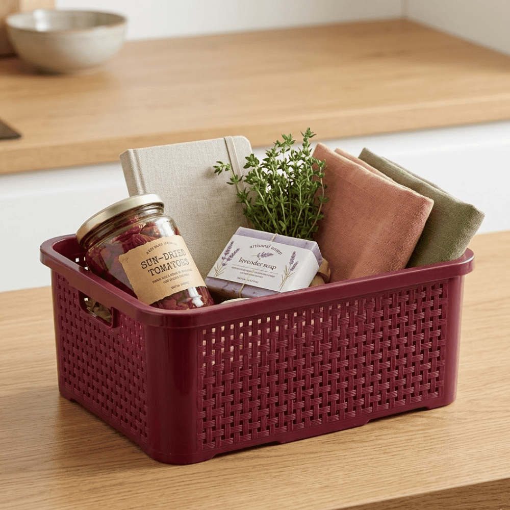 Organizador Retangular Ratan 10L Vermelho Pratic