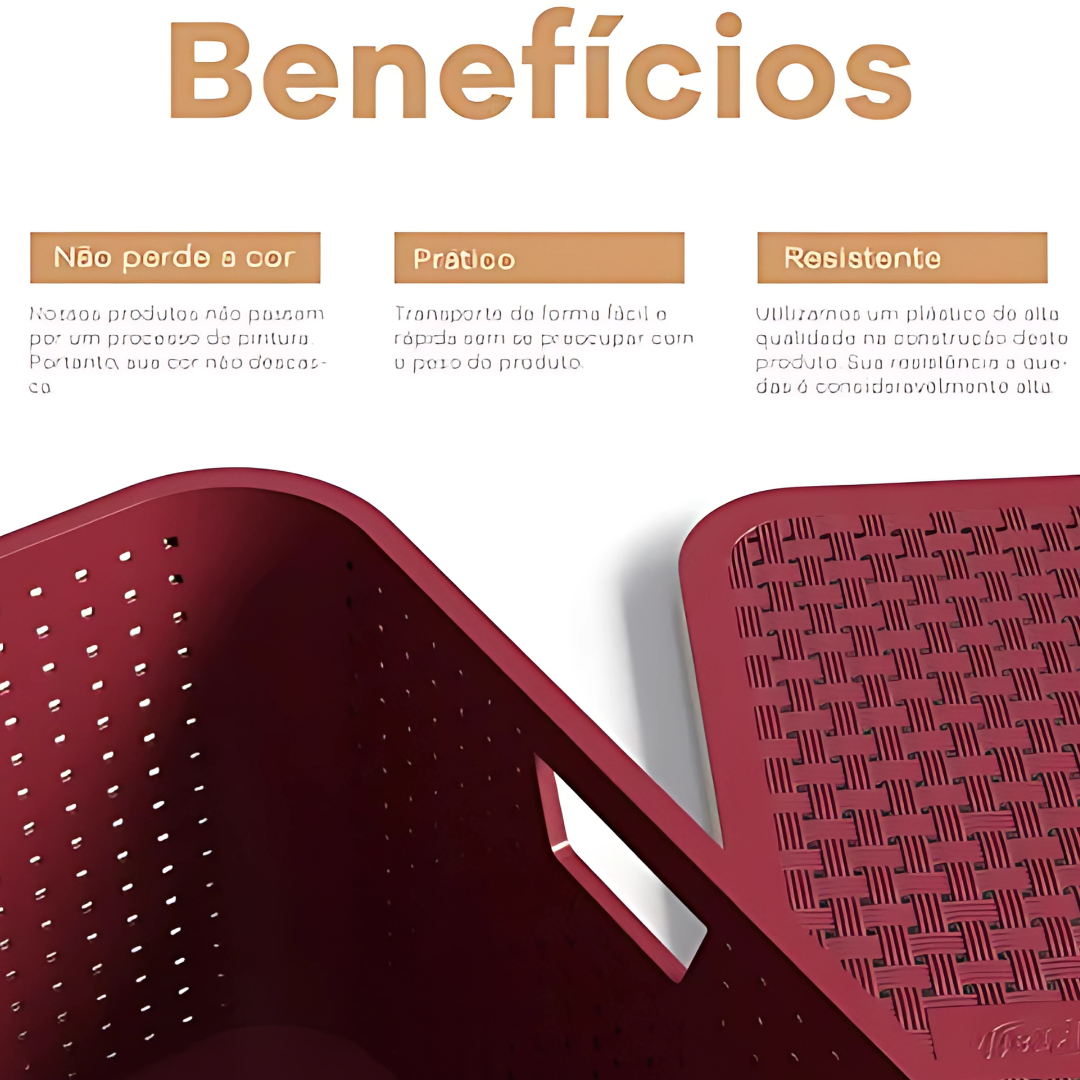 Organizador Ratan 3L Vermelho Pratic