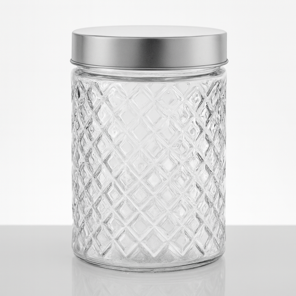 Pote Redondo Diamond C/Tampa 1,3Lts Original Glass