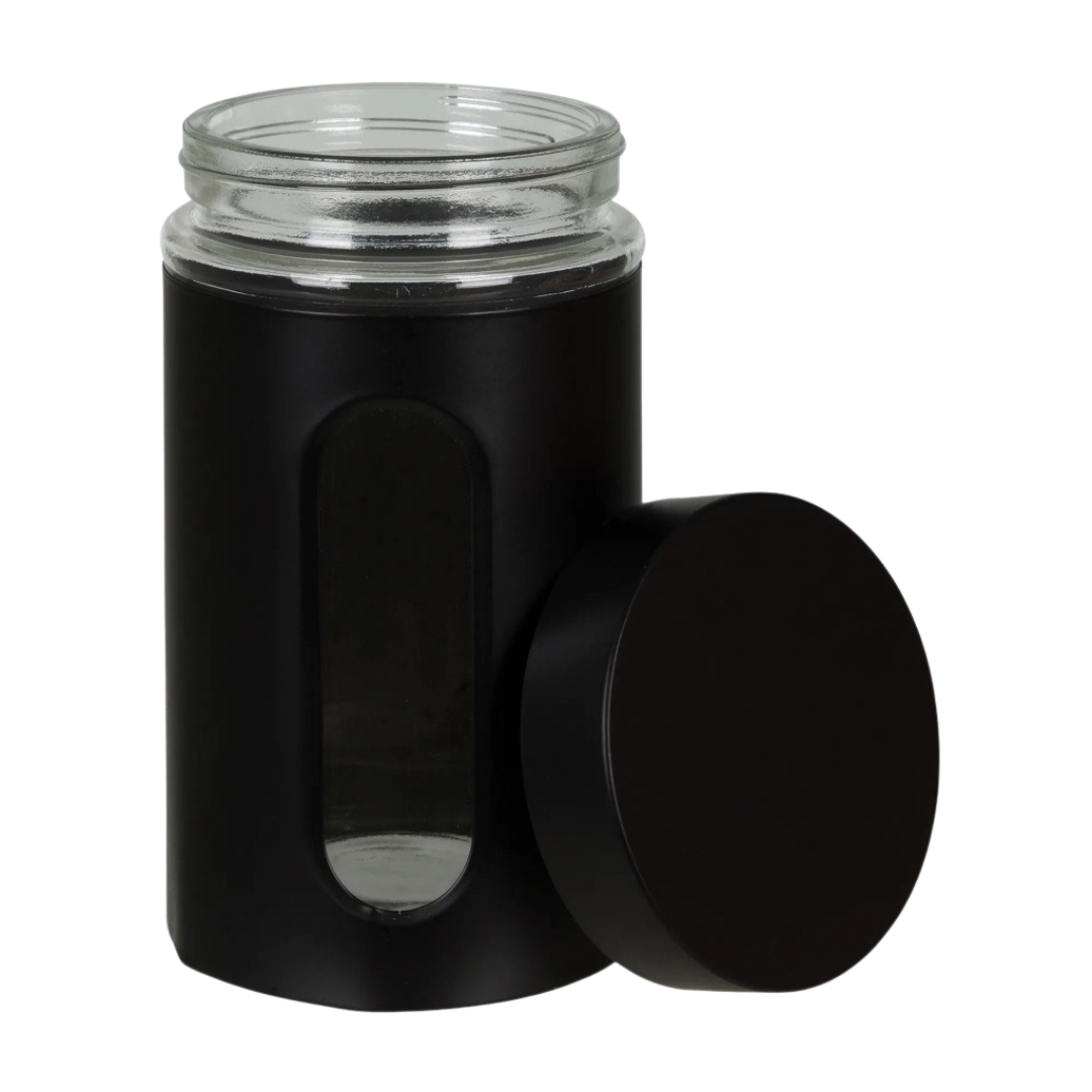 Pote De Vidro E Metal Com Visor 900Ml Coliseu 20878